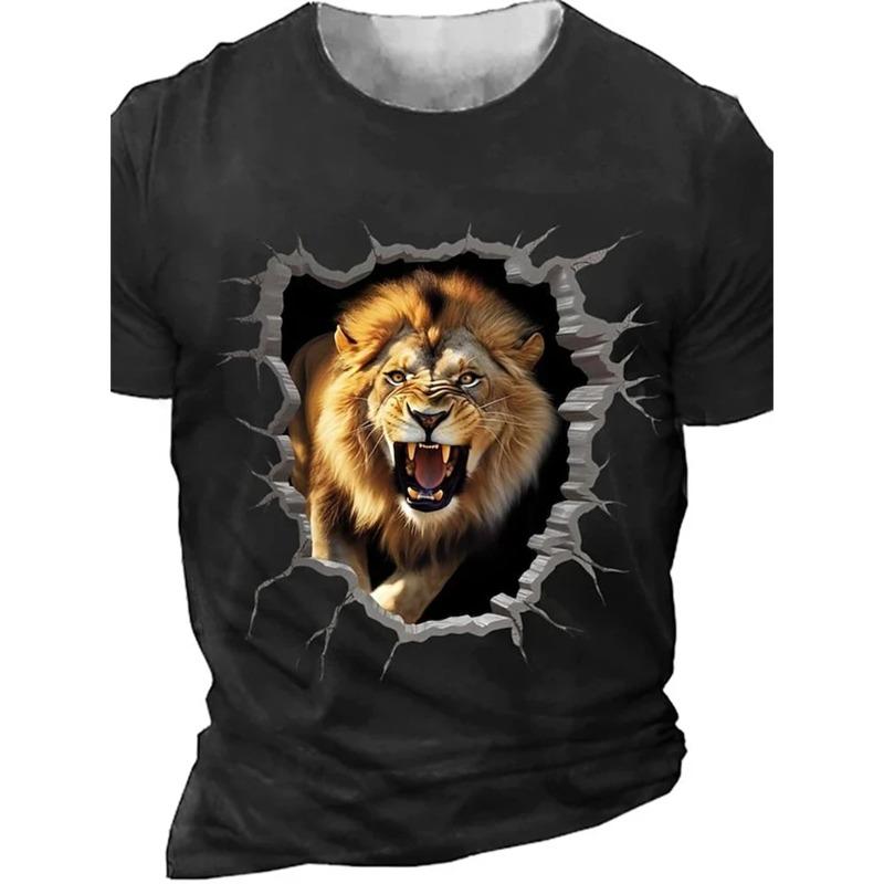 Mode Tier Pferd 3D Druck T-Shirt Für Männer Frauen Lässig Kurzarm T-Shirt Kinder Streetwear Lustiges Grafik-T-Shirt Oberteile