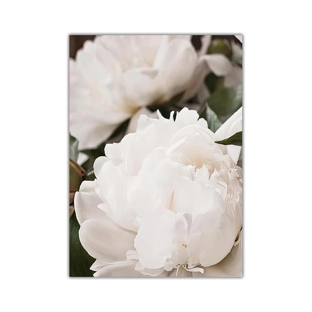 Peony Flower Canvas Poster Nordic Pink White Floral Botanical Print Wall Art Painting Scandinavian Decoration Picture Room Decor