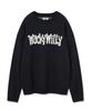 WACKY WILLY Lettering Pullover Sweater Navy