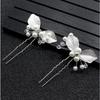 1Pcs New Flower Hairpin Bride Headdress For Women Pearl Mesh U-shaoped Hair Clips Fashion Girls Wedding Hair Accessories Jewelry