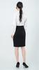 Syvent Black Office Plus Office Tight Suit Solid Business Pencil Skirt with Slit Women's Skirt, Size, Skirt, Skirt, Color,