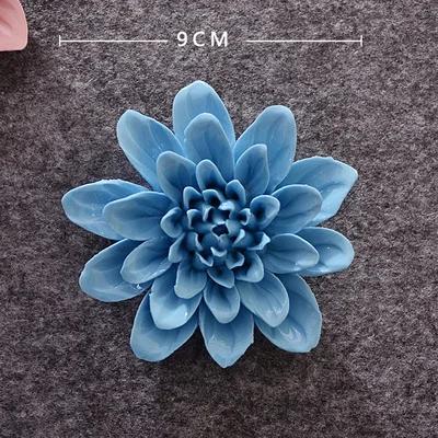 High Quality Handmade Ceramic Flower Wall Craft Home Livingroom Creative Wall Hanging Decoration Background Wall Mural Ornaments
