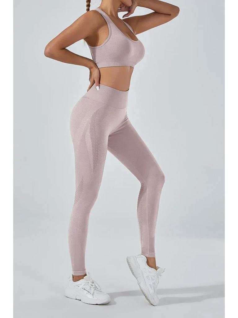 Kationische nahtlose schnelltrocknende Yogahose - Hohles Design für Outdoor-Training