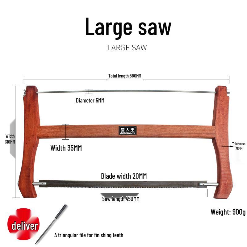 Classic Woodworking Panel Saw - Traditional Handsaw for Push-Pull Cutting
