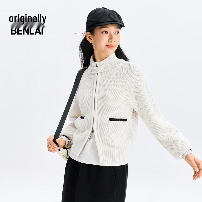 

Benlai Women s Winter Stand-Collar Knitted Cardigan BNT950010 M
