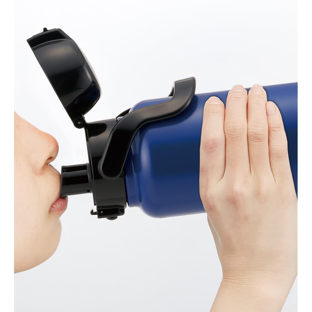 Champion One-Push Direct Drink Bottle with Handle, 1000ml, Navy, STD10H