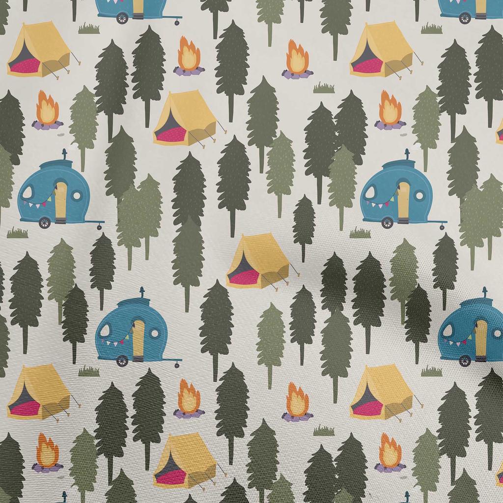 oneOone Cotton Flex Fuschia Pink Fabric Camping Craft Projects Decor Fabric Printed By The Yard 40 Inch