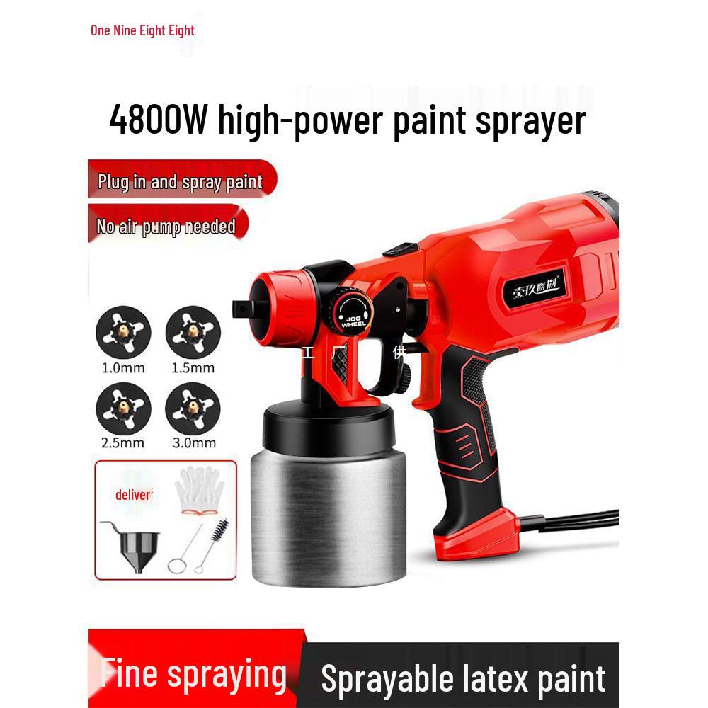 Electric Paint Spray Gun, High-Power 220V, Small Latex Sprayer for Household Use, High Atomization.