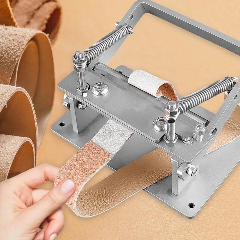 

1Pc Leather Art Leather Tools All Stainless Steel Diy Plant Tanning Leather Peeling And Thinning Machine серебряный