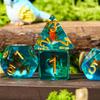 Cusdie Dadi Animali DnD Carini Resina 7 Pezzi Vari D4 D6 D8 D10 D% D12 D20 Set di Dadi Poliedrici per Giochi di Ruolo D&D Giochi da Tavolo