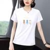 New Style Plus Size Round Neck Short Sleeve Summer T-Shirt: Flattering, Loose, Versatile for Middle-Aged Women