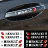 4Pcs Car Door Handle Stickers Tire Rear View Mirror Decals For Renault QM6 Kadjar Clio Koleos Megane Espace Captur Scenic ZOE XX2