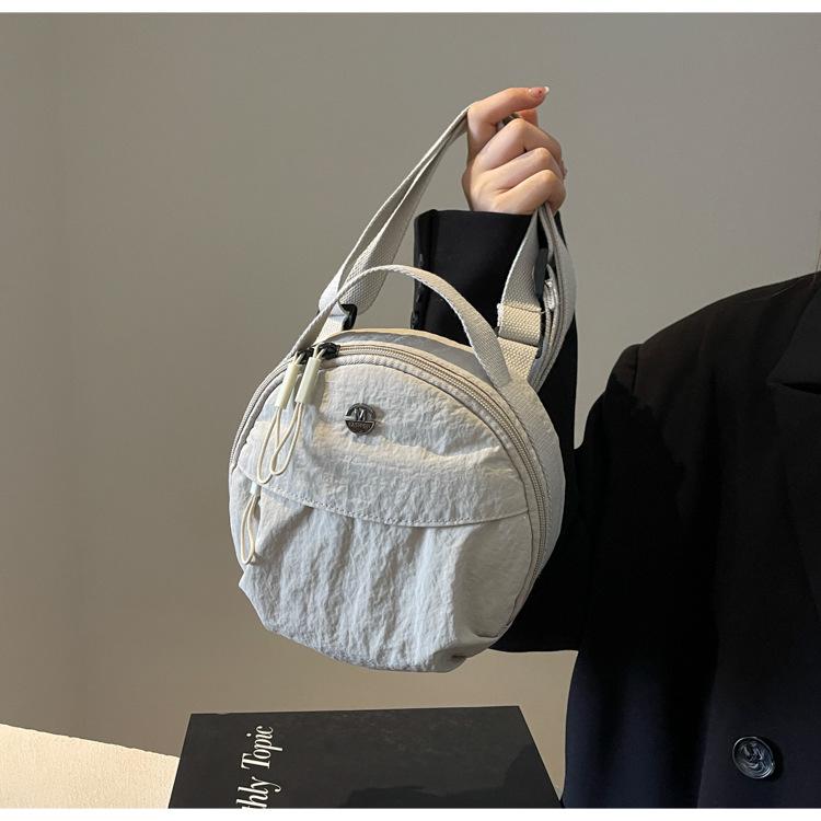 New High-value Foreign-style Durable Small Round Bag Versatile Light Commuting Small Backpack Diagonal Span Shoulder Handbag