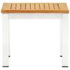 VidaXL Table d'appoint de jardin 45x45x38 cm Bois de teck et inox