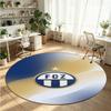 FC Zürich Printed Round Crystal Velvet Rug Soft Non Slip Floor Carpet For Bedroom Holiday Gift