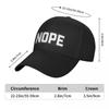 Nope Baseball Cap Gentleman Hat Winter Hat Luxury Woman Men's