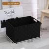 Woven Black Storage Baskets Shelf Tote Boxes Container with Built-in Handles for bedroom living room office kids room dressing room