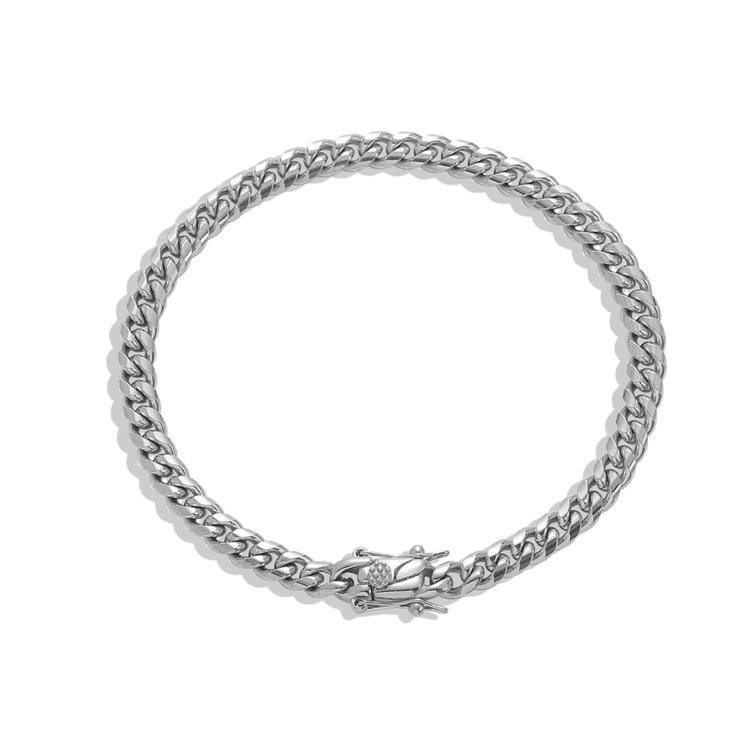 Hip Hop Silver Color 6mm 8mm 10mm 12mm Stainless Steel Cuban Chain Anklet stainless steel cuban chain anklet