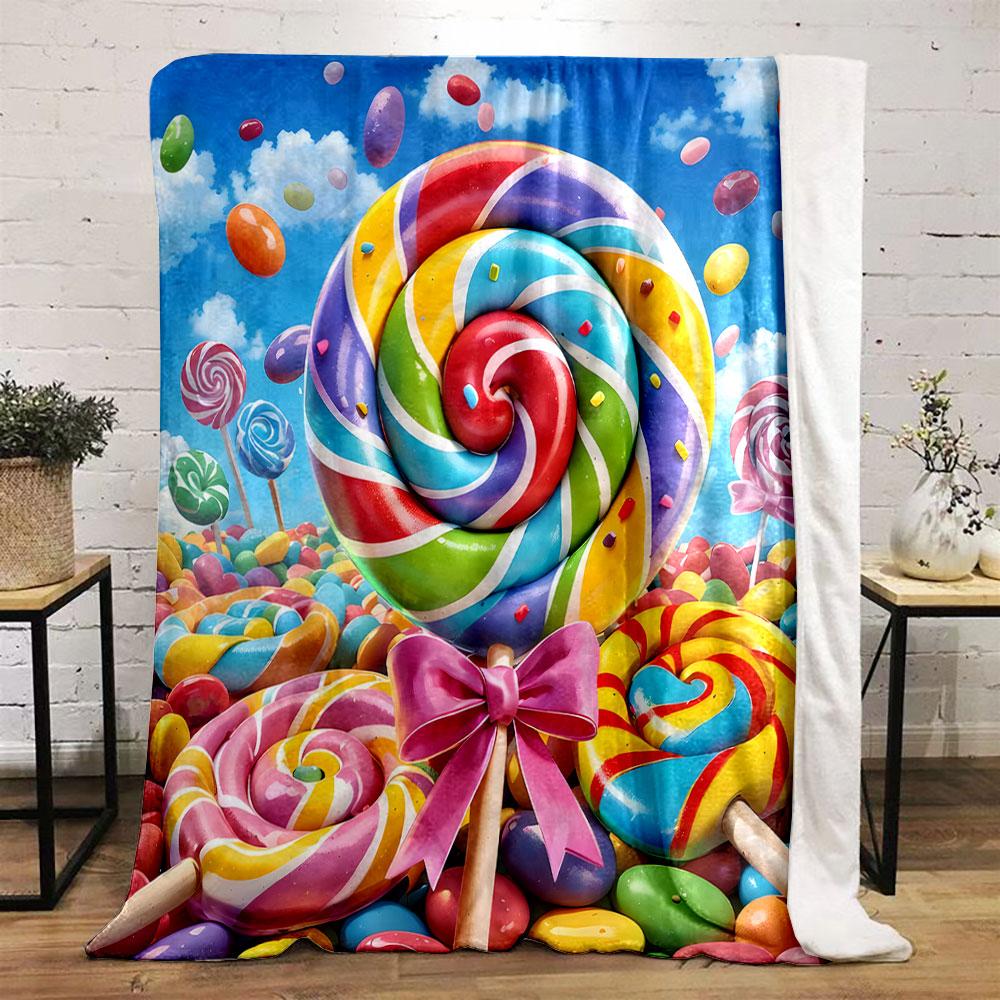 Colorful Candy Wonderland print blanket soft and cozy perfect for the living room bed sofa or a nap,gift