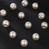 12Pieces Sturdy Plastic Fake Pearls Round Button for Clothing Accessories and Home Decoration