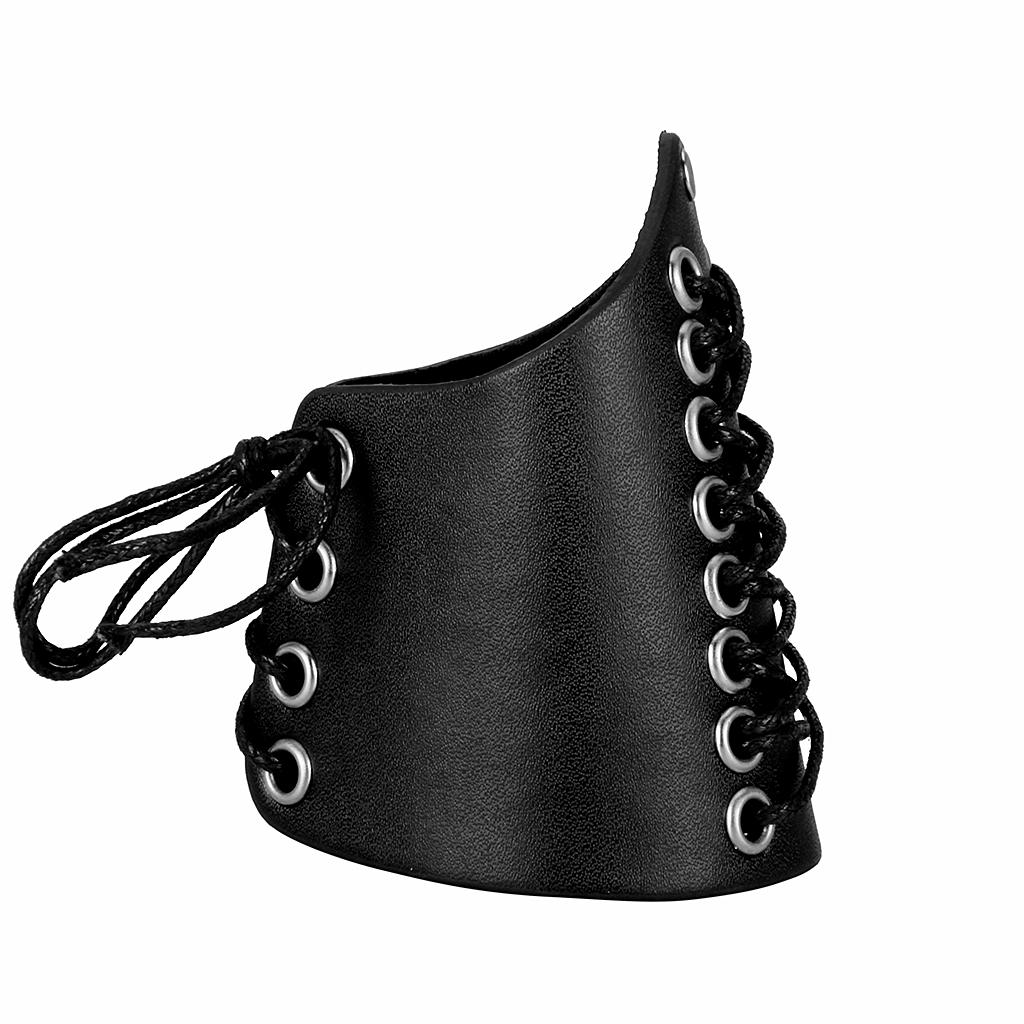 2pc PU Leather Gauntlet for Men Women Wristband Wide Bracer Arm Cuff