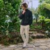 CHALLENGER Men'S One-Pocket Cargo Semi-Jogger Pants Light Beige