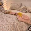 Floral Print Quilt Soft Skin-Friendly Breathable Summer Comforter With Ultrasonic Embossing Summer Machine Washable Bedspread