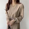 Early Autumn Elegant Lady High Waist Pleated Long Maxi Comfortable Dress Lightweight High Recognition Elegant with Flattering Chic Dress