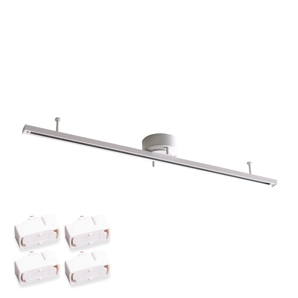 

ВЕНТОТА Калос WH 100 Шинопровод для освещения, длиной 1 м, регулируемый диапазон 96 см, осветительная штанга, шина для точечных светильников, шинное освещение, стильное освещение, Нет