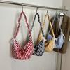 Korean Crossbody Bag Plaid Handbags Fashion Hobos Shoulder Bag  Spring Summer
