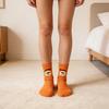 1 Pair Funny Expression Socks Autumn Winter Moisture Wicking Breathable Mid-calf Socks Men Women Stretch Sports Casual Crew Socks