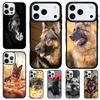German Shepherd Dog Soft Silicone Phone Case for iPhone 17 Air 16 15 11 12 14 13 Pro Max Shockproof Cover