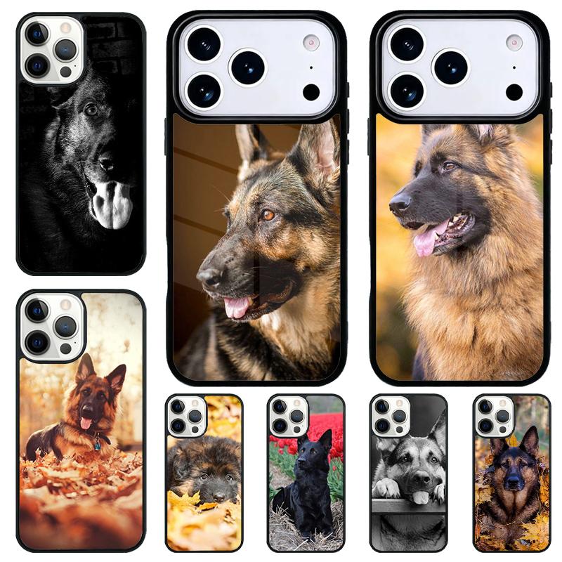 German Shepherd Dog Soft Silicone Phone Case for iPhone 17 Air 16 15 11 12 14 13 Pro Max Shockproof Cover