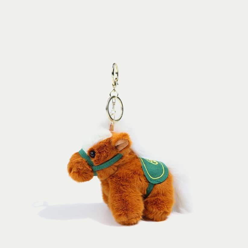 Pony Plush Keychain With Short Plush Material For Kids And Collectors Brown