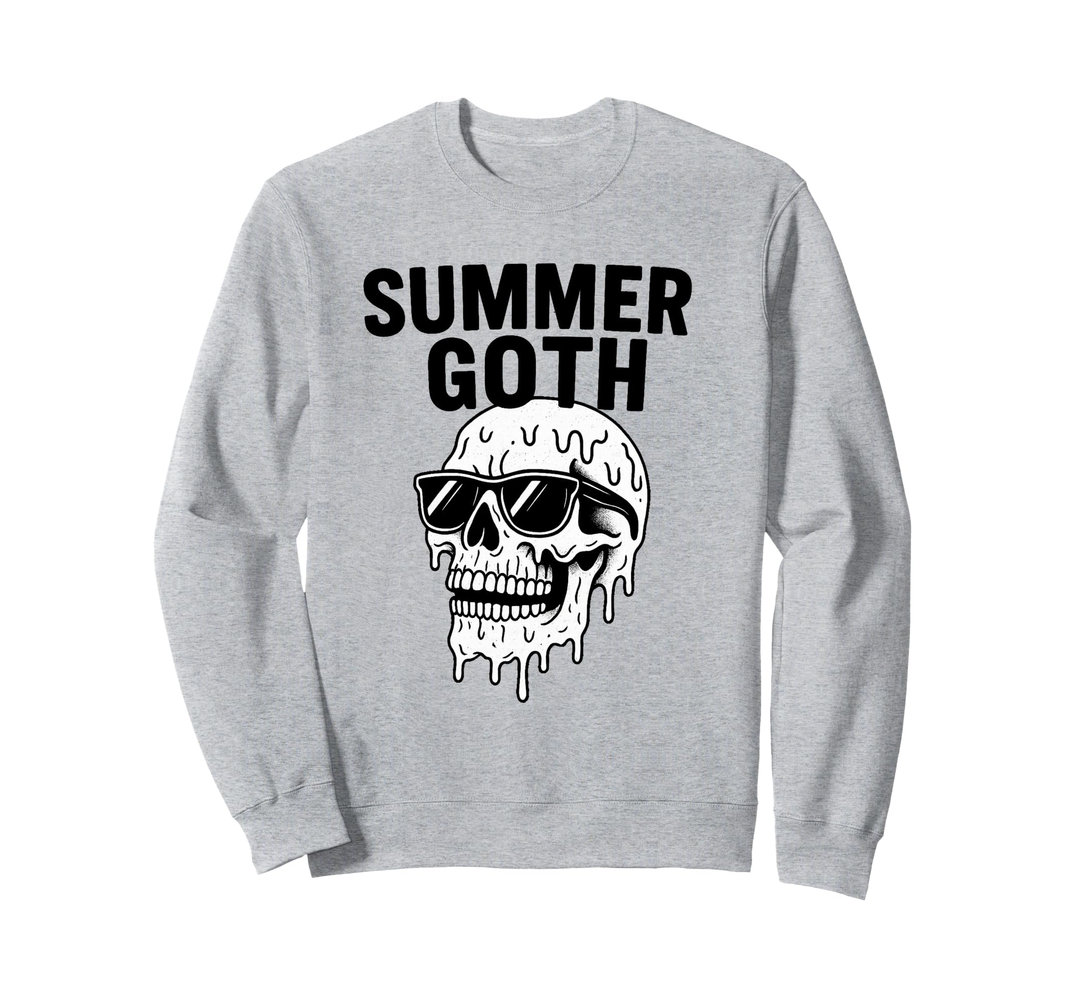 

Melting Skull Sunglasses Funny Summer Heatwave Sweatshirt