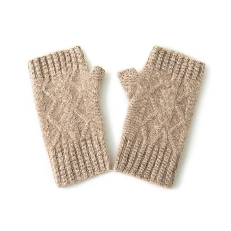New Autumn and Winter Thickened Warm Gloves for Men and Women Playing with Mobile Phones and Driving Students Outdoor Knitted Gloves