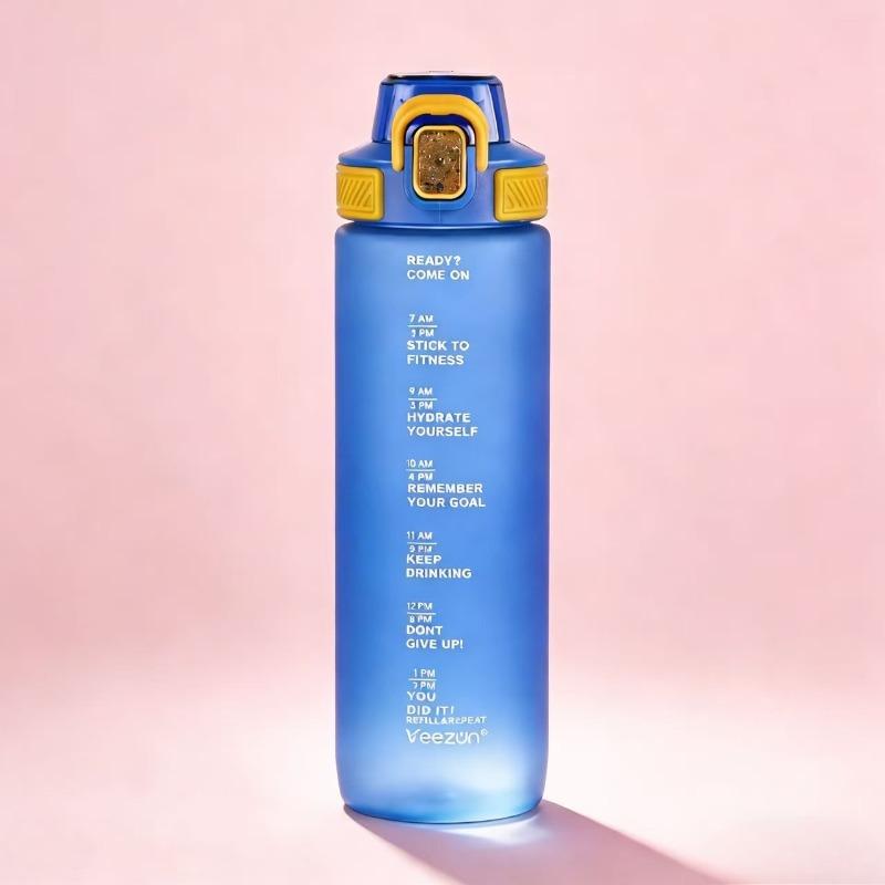 

Large-Capacity Ombré Sports Water Bottle with ‘C’ Design - 24oz Insulated Tumbler for Gym & Outdoor, Summer Gradient Color with 850ml