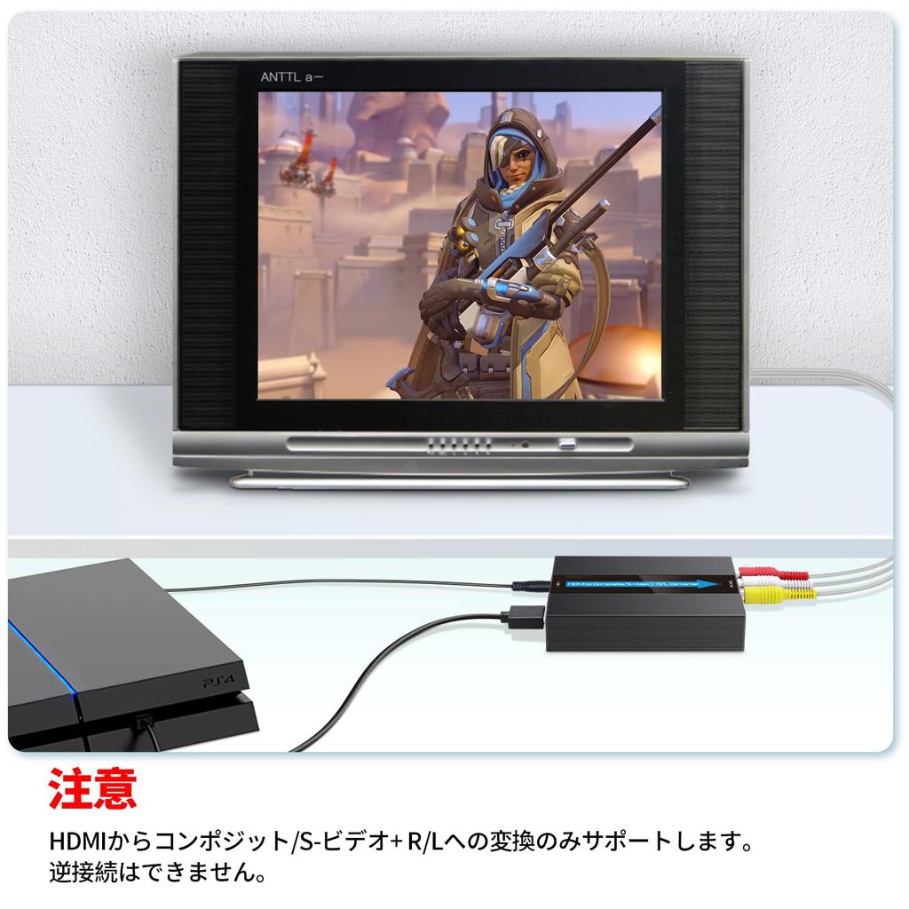 HDMI'dan S-Video RCA Dönüştürücü, HDMI'dan S-Video AV Dönüştürücü. DVD, Amazon TV Stick, PS3 ve PS4 dahil olmak üzere eski TV'lerde HD içerik oynatın.