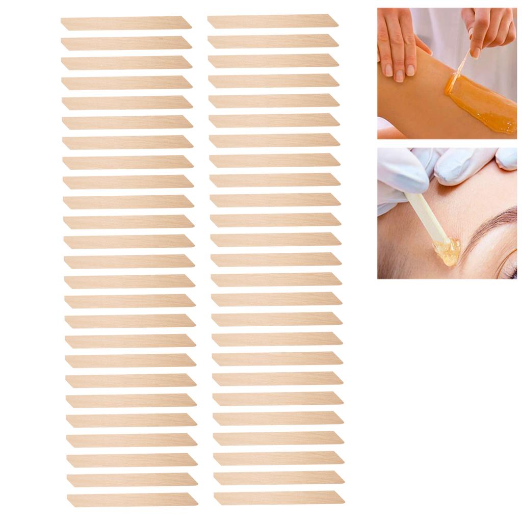 50 stücke Wachs Spatel Applikator Holz Wachsen Applikator Sticks Bein Arm Gesichts Haar Entfernung Werkzeug
