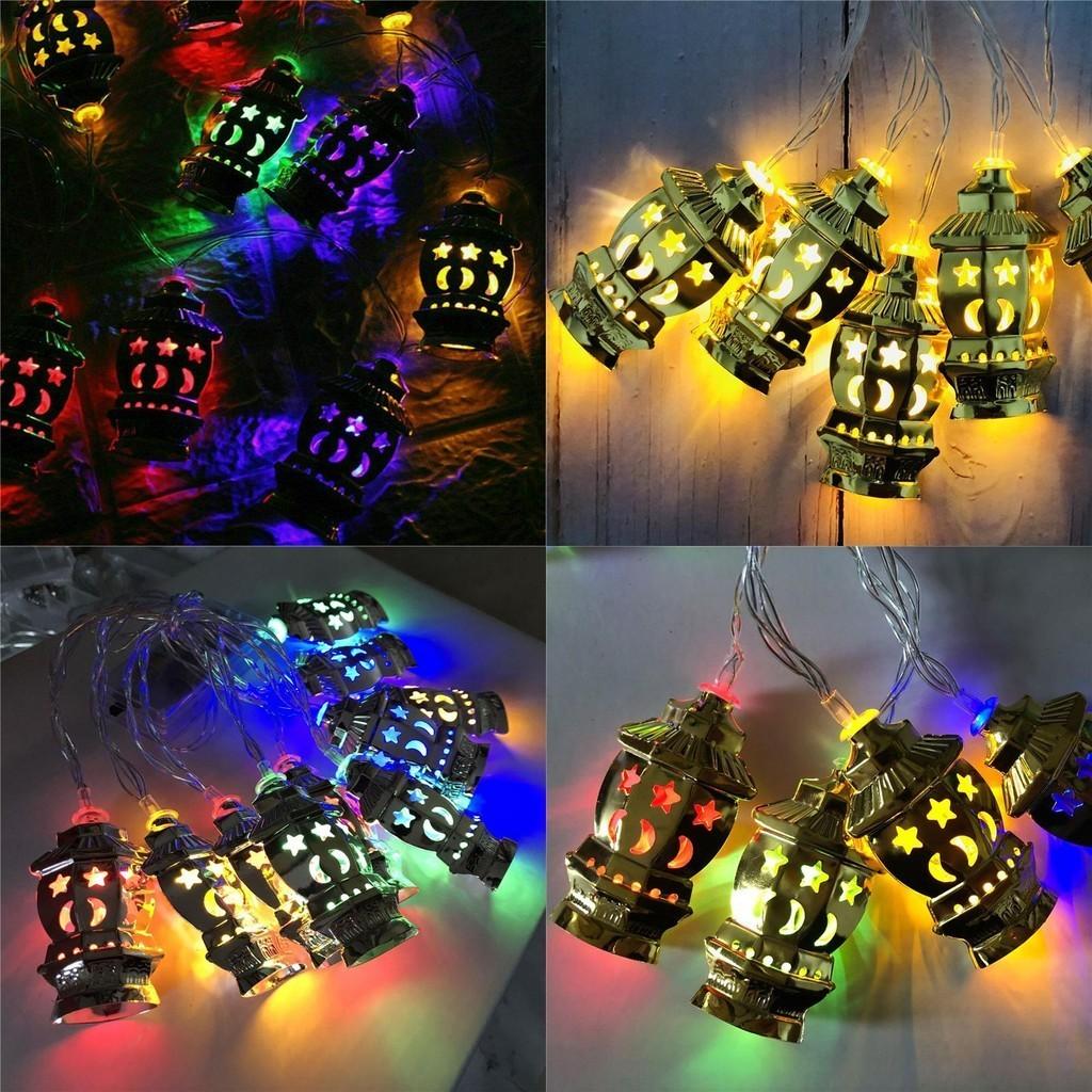 Beautiful Ramadan Eid Mubarak Lantern Led Fairy String Light With Moon Star Design
