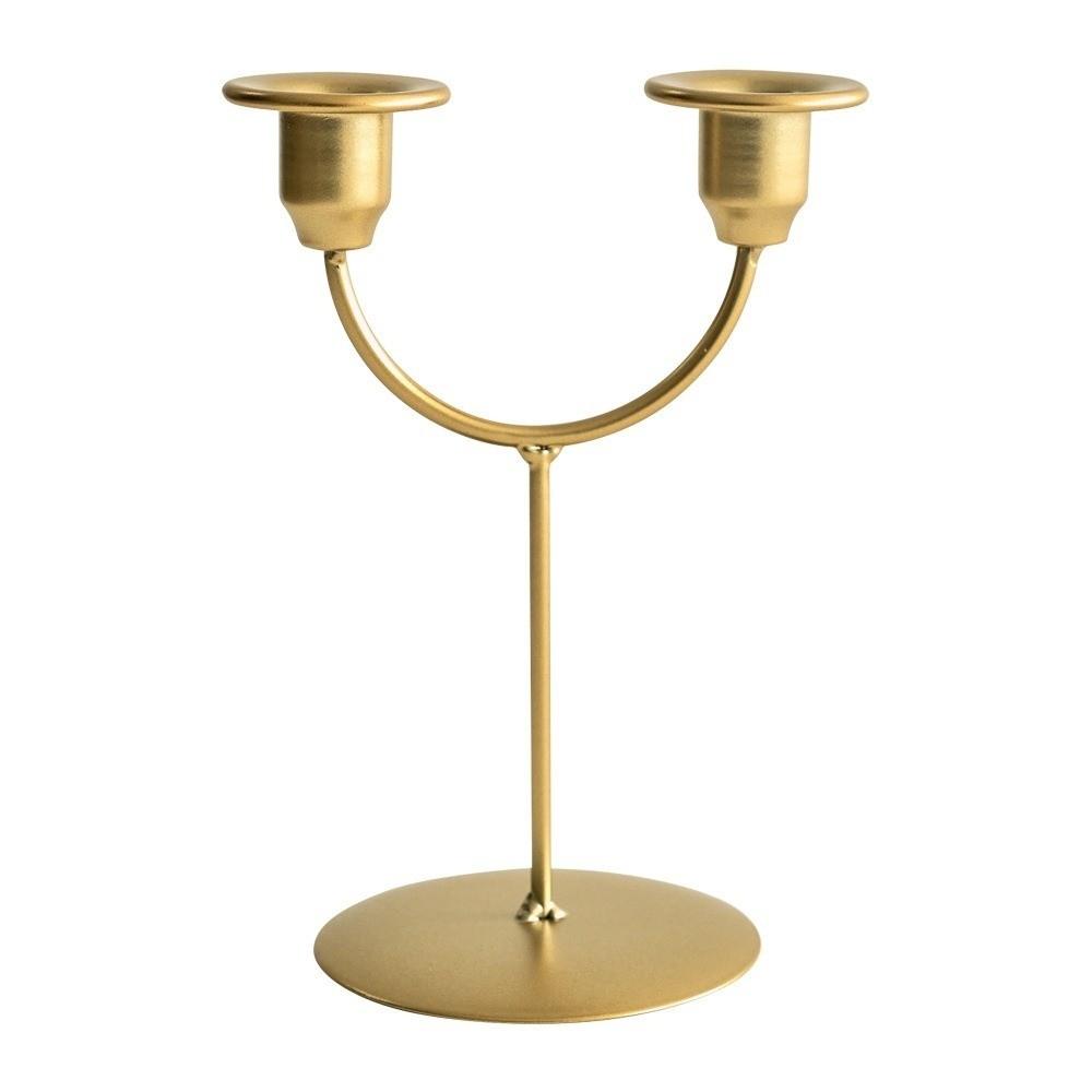 U-förmige Tischkerzenhalter Doppelkopf-Kerzenständer für Hochzeitsfeier