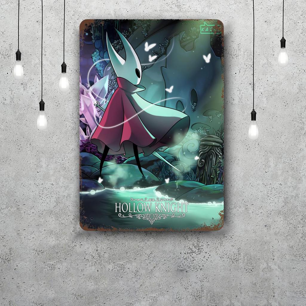 Hollow Knight Decor Poster Vintage Tin Sign Metal Sign Decorative Plaque for Pub Bar Man Cave Club Wall Decoration