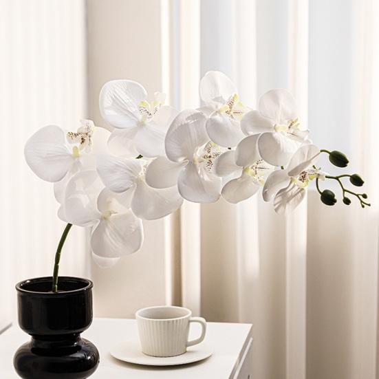 Konstgjorda Phalaenopsis-blommor 10-huvudiga stjälkar 3D-utskrift Realistiska konstgjorda orkidéer för vardagsrum, bröllopsfest, bordsdekoration