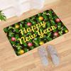 Christmas Carpet Mat Gold Bells Gingerbread Rug Pine Cones Candy Cane Boxes Non-Slip Home Decoration Merry Christmas Floor Mats
