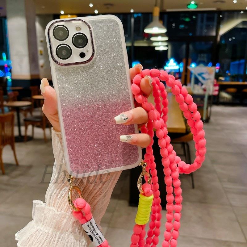 Plush Strap Case For Xiaomi POCO X6 Pro F6 M6 X5 F5 X3 F3 Redmi Note 13 Pro Plus Glitter Soft TPU Cute Crossbody Lanyard Cover