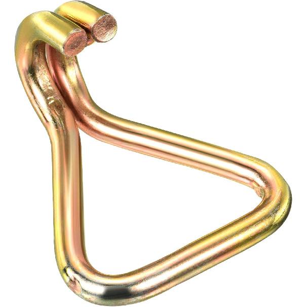 MECCANIXITY Ratchet Double J Strap Hook Load 4409 Lbs for 2" Tie Down Strap Webbing Car Truck Trailer Pack of 4 Zinc Color