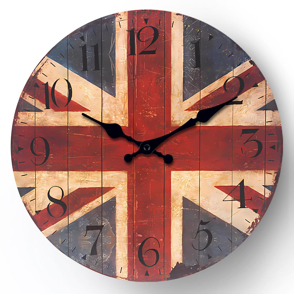 12 Inch Vintage Wooden Clock Coffee Shop Bar Living Room Bedroom Silent Wall Clock Home Decoration Quartz Clock Holiday Gift