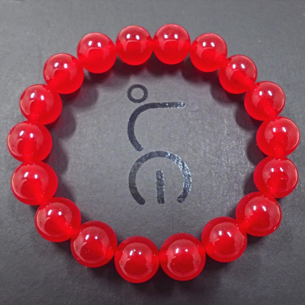 Red Agate Crystal Beaded Bracelet for Women - Handcrafted Couple Jewelry