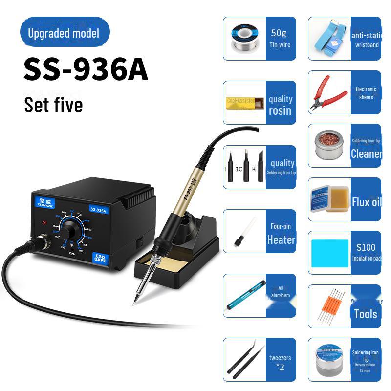 Adjustable Temperature Electric Soldering Iron Set for Electronics Repair
