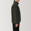 MUJI Men's Boa Fleece Jacket, Dark Green, Size S (AB1MWA4A)